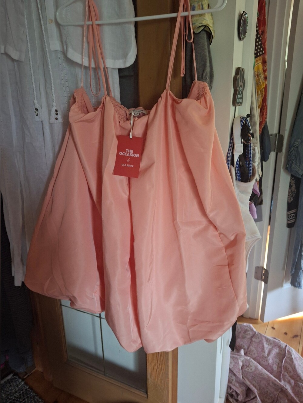 Brand New W Tags Old Navy Coral Pink Spaghetti-Strap Bubble Party Dress